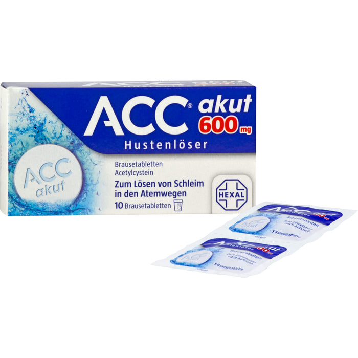 ACC akut 600 mg Hustenlöser Brausetabletten, 10 pcs. Tablets