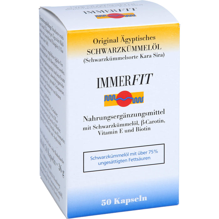 IMMERFIT Original Ägyptisches Schwarzkümmelöl Kapseln, 50 pc Capsules