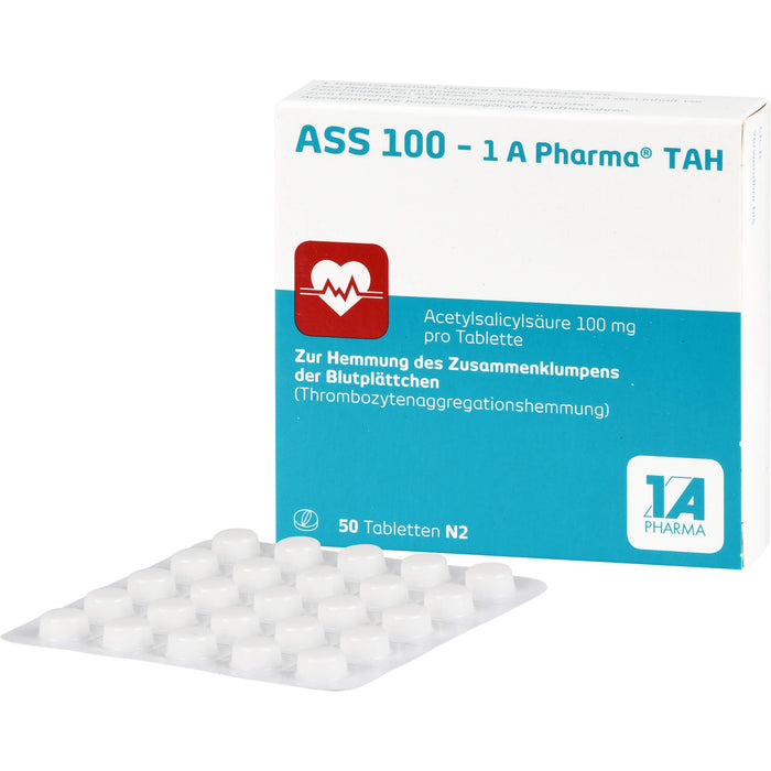 ASS 100 - 1 A Pharma TAH Tabletten, 50 pcs. Tablets