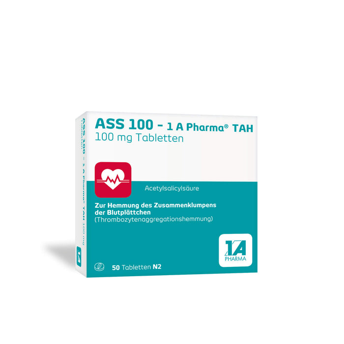 ASS 100 - 1 A Pharma TAH Tabletten, 50 pcs. Tablets