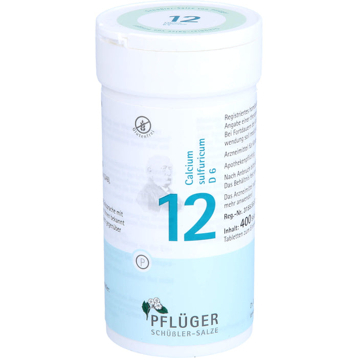 PFLÜGER Biochemie Nr.12 Calcium sulfuricum D 6 Tabletten, 400 pcs. Tablets