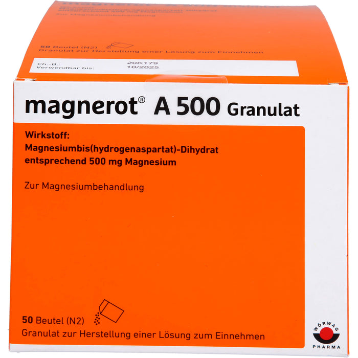 magnerot A 500 Granulat zur Magnesiumbehandlung, 50 pc Sachets