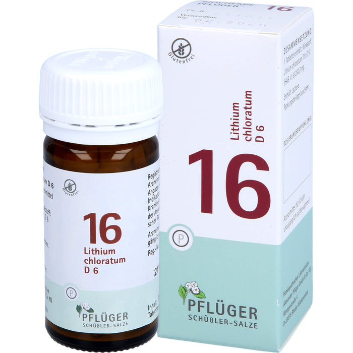 PFLÜGER Biochemie 16 Lithium chloratum D6 Tabletten, 100 pc Tablettes