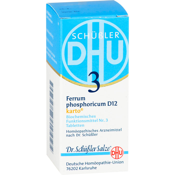 DHU Schüßler-Salz Nr. 3 Ferrum phosphoricum D12 Tabletten karto, 200 pc Tablettes