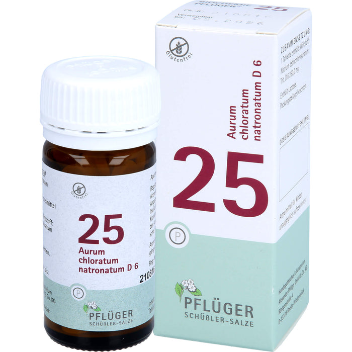 PFLÜGER Biochemie 25 Aurum chloratum natronatum D 6 Tabletten, 100 pcs. Tablets