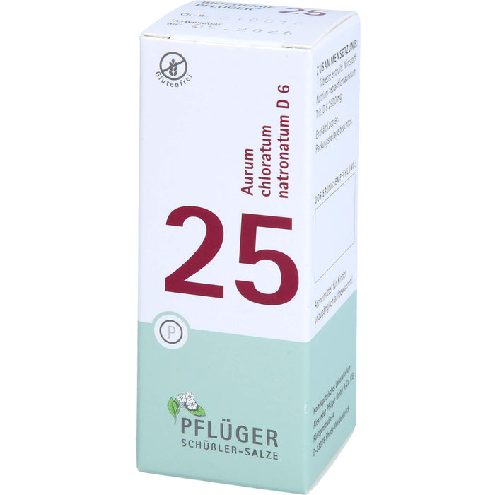 PFLÜGER Biochemie 25 Aurum chloratum natronatum D 6 Tabletten, 100 pcs. Tablets