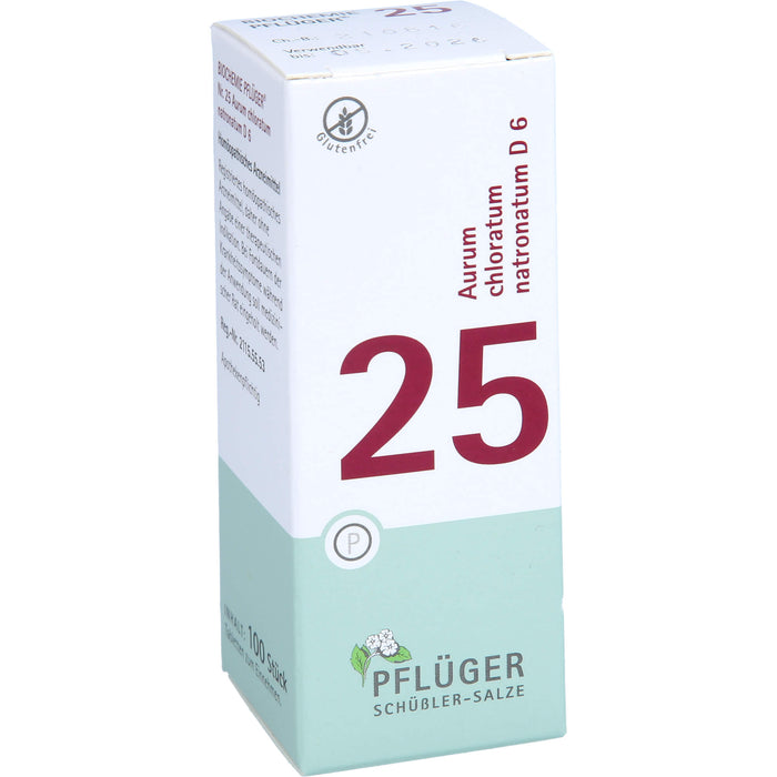 PFLÜGER Biochemie 25 Aurum chloratum natronatum D 6 Tabletten, 100 pcs. Tablets