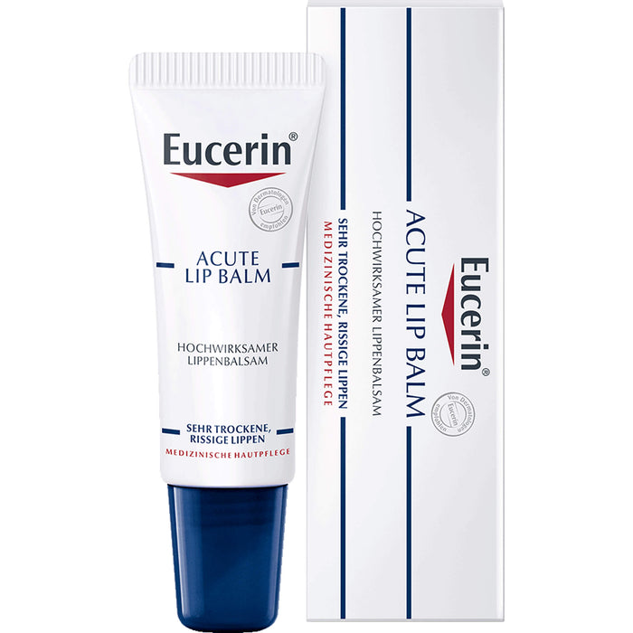 Eucerin Acute Lip Balm Hochwirksamer Balsam für sehr trockene Lippen, 10 ml Baume