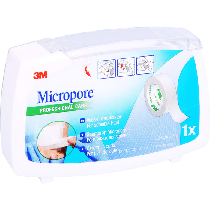 3M Micropore Hypoallergenes Vliespflaster 1,25 cm x 5 m, 1 pcs. Patch