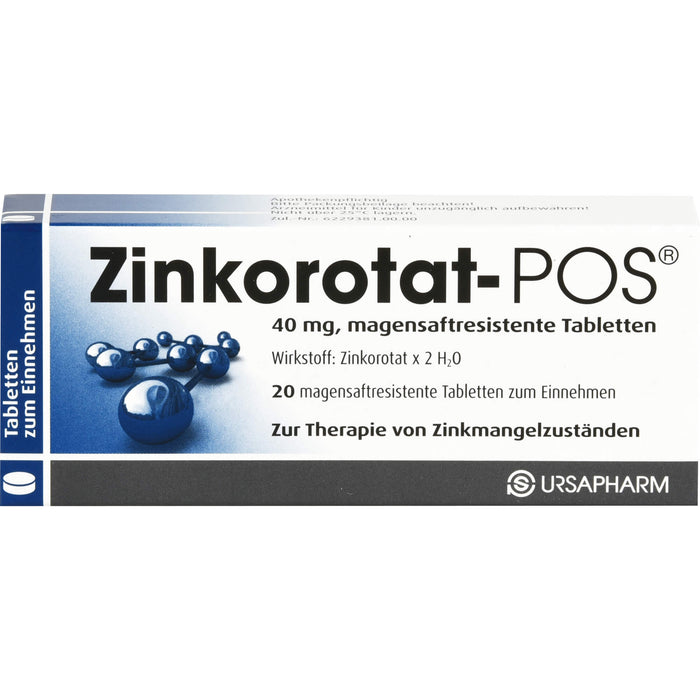 Zinkorotat - POS 40 mg Tabletten, 20 pcs. Tablets