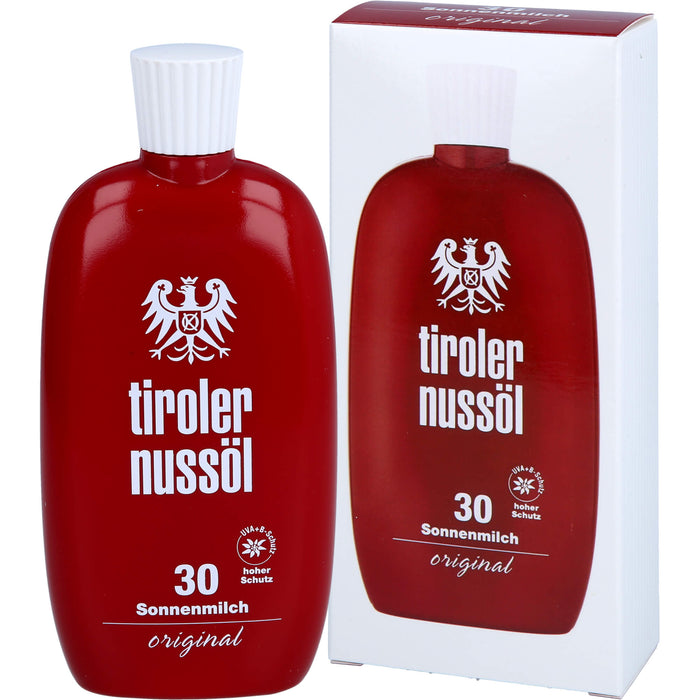 Tiroler Nussöl Original Sonnenmilch wasserfest LSF 30, 150 ml Crème