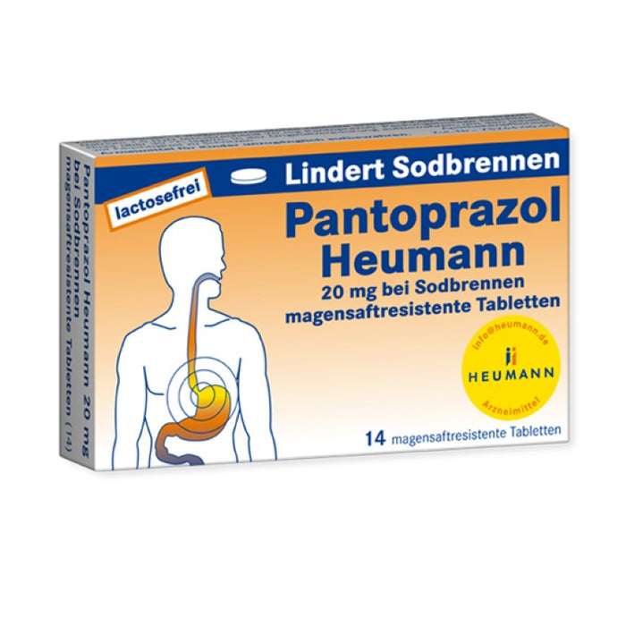 Pantoprazol Heumann 20 mg Tabletten bei Sodbrennen, 14 pc Tablettes