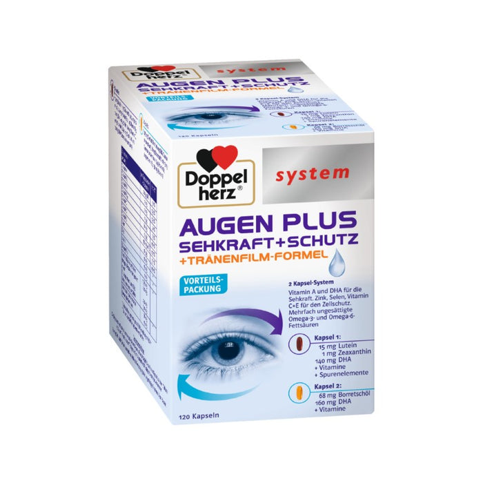 Doppelherz system AUGEN PLUS SEHKRAFT + SCHUTZ, 120 pcs. Capsules