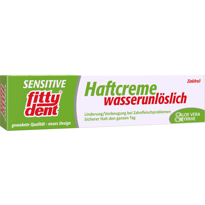 fittydent sensitive wasserunlösliche Haftcreme für Zahnprothesen, 40 g Crème