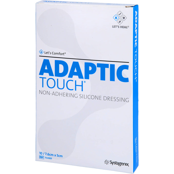 ADAPTIC Touch 7,6 x 5 cm nichthaftende Silikon Wundauflage, 10 pcs. Wound gauze