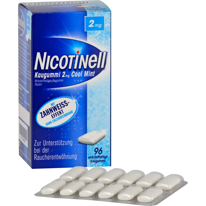 NICOTINell Kaugummi 2 mg Cool Mint, 96 St. Kaugummi