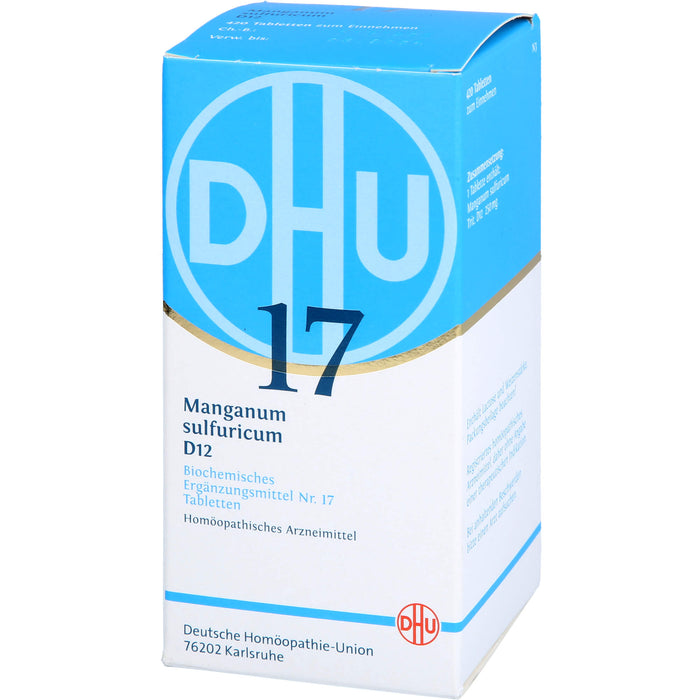 DHU Schüßler-Salz Nr. 17 Manganum sulfuricum D12 Tabletten, 420 St. Tabletten