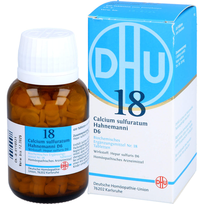 DHU Biochemie 18 Calcium sulfuratum D6 Tabletten, 420 pc Tablettes