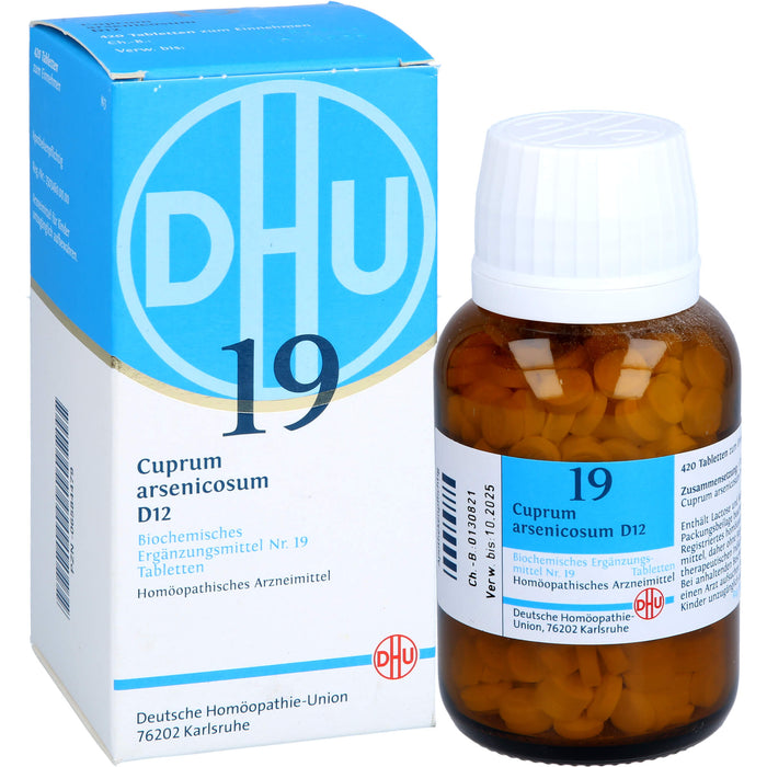 DHU Schüßler-Salz Nr. 19 Cuprum arsenicosum D12 Tabletten, 420 pc Tablettes