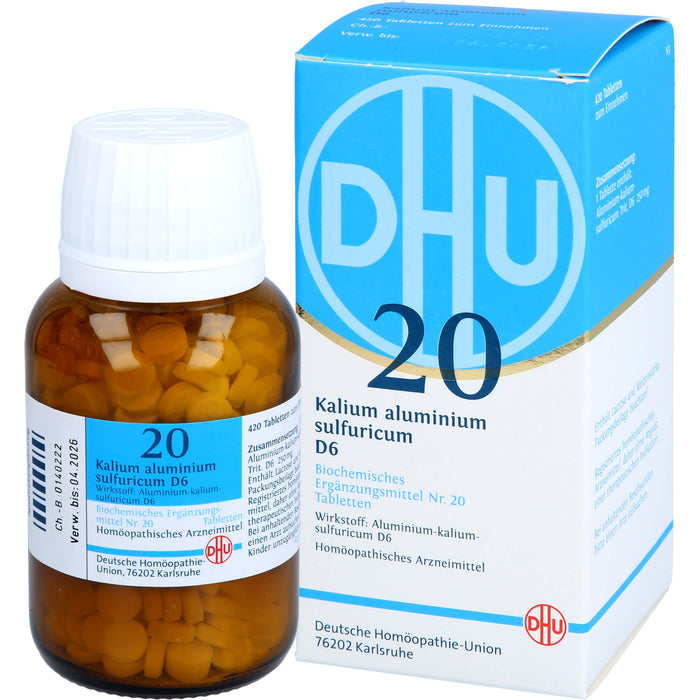 DHU Schüßler-Salz Nr. 20 Kalium aluminium sulfuricum D6 Tabletten, 420 pc Tablettes