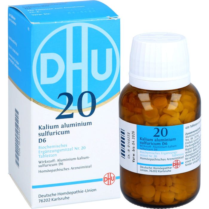 DHU Schüßler-Salz Nr. 20 Kalium aluminium sulfuricum D6 Tabletten, 420 St. Tabletten