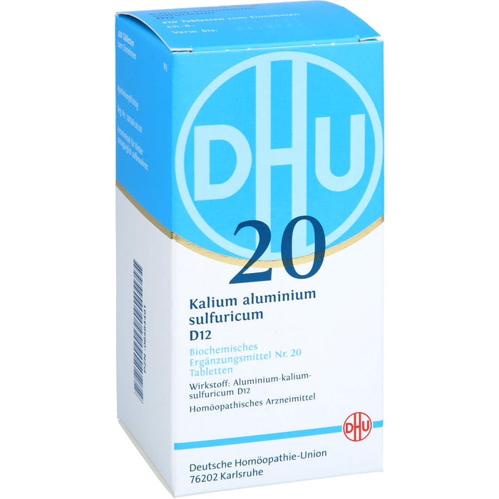 DHU Schüßler-Salz Nr. 20 Kalium aluminium sulfuricum D12 Tabletten, 420 pcs. Tablets