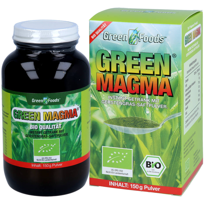 Green Foods Green Magma Gerstengrasextrakt-Pulver bio, 150 g Powder