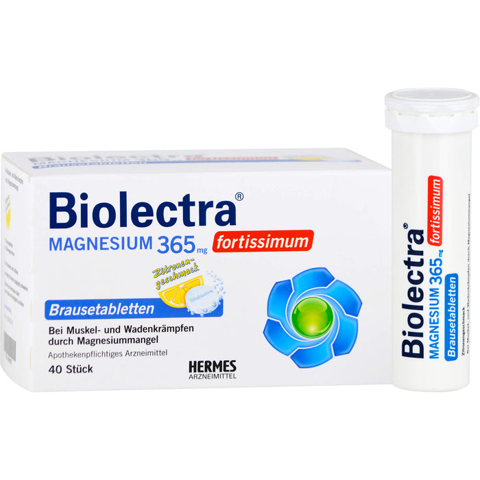 Biolectra Magnesium 365 mg fortissimum Brausetabletten Zitronengeschmack, 40 pcs. Tablets