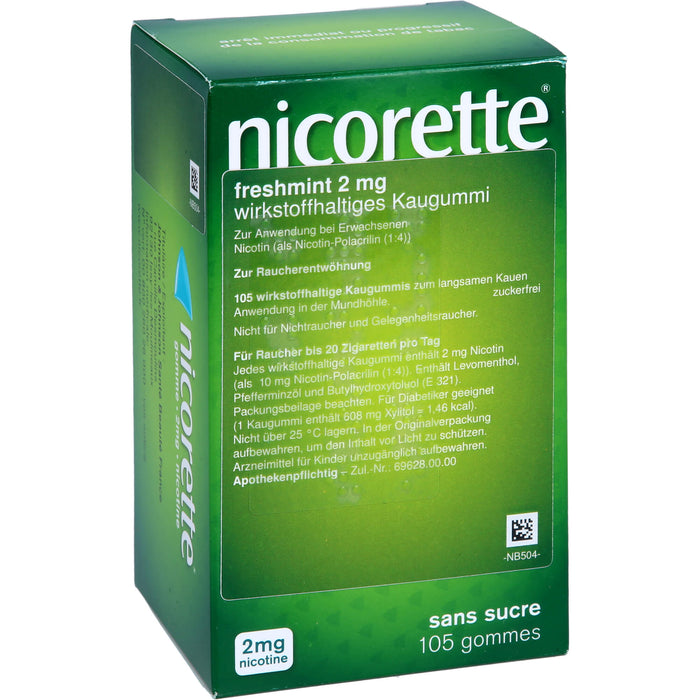 nicorette Kaugummi freshmint 2 mg Reimport Kohlpharma, 105 St. Kaugummi