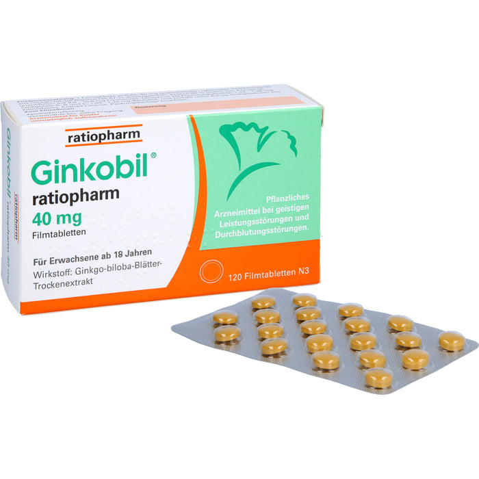 Ginkobil ratiopharm 40 mg Filmtabletten, 120 St FTA