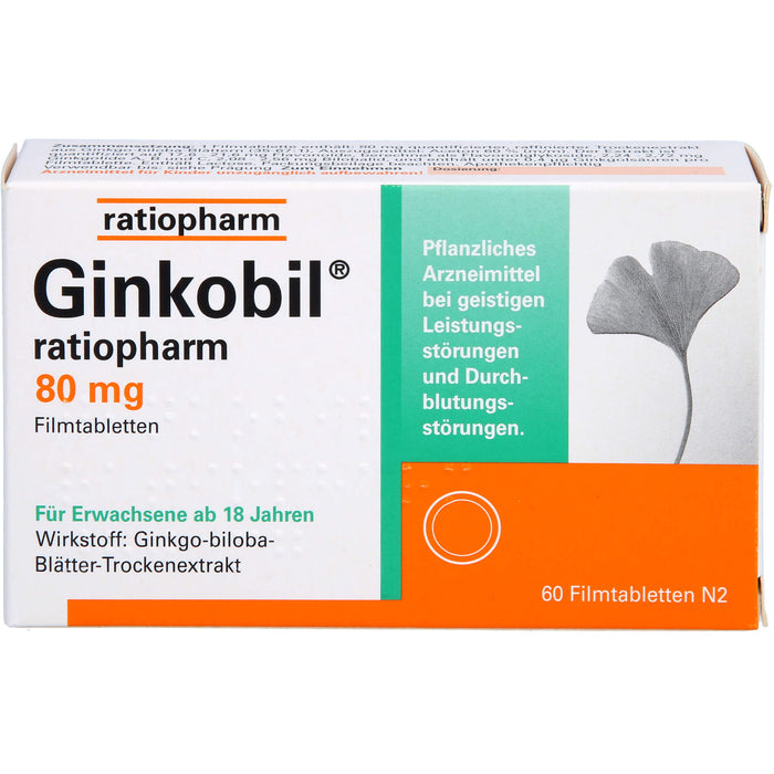 Ginkobil ratiopharm 80 mg Filmtabletten, 60 St FTA