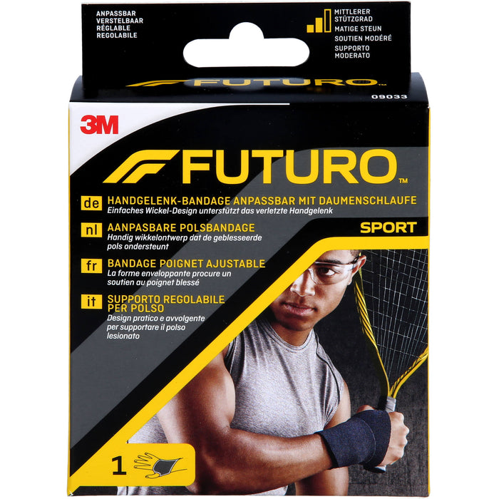 3M FUTURO SPORT Handgelenk-Bandage zur Entlastung schwacher oder schmerzender Handgelenke, 1 pcs. Bandage