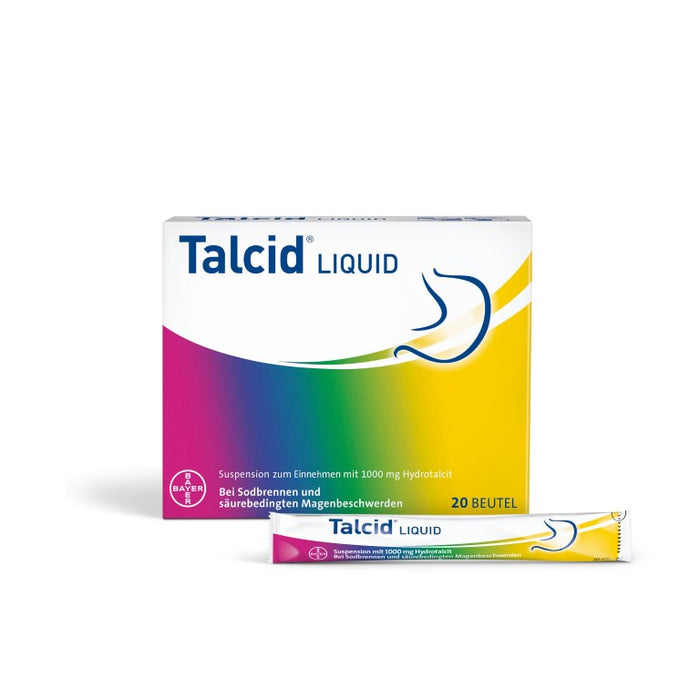 Talcid Liquid Beutel bei Sodbrennen und säurebedingten Magenbeschwerden, 20 pcs. Sachets