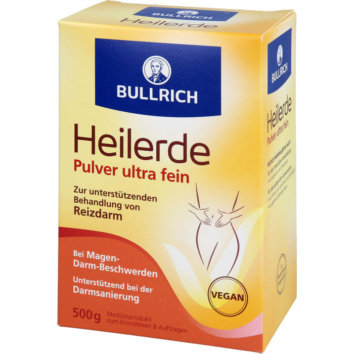 BULLRICH Heilerde Pulver ultra fein zur unterstützenden Behandlung von Reizdarm, 500 g Poudre