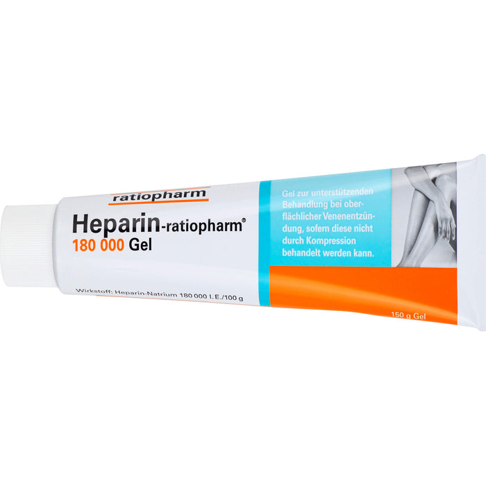 Heparin-ratiopharm 180 000 I.E.Gel bei oberflächlicher Venenentzündung, 150 g Gel