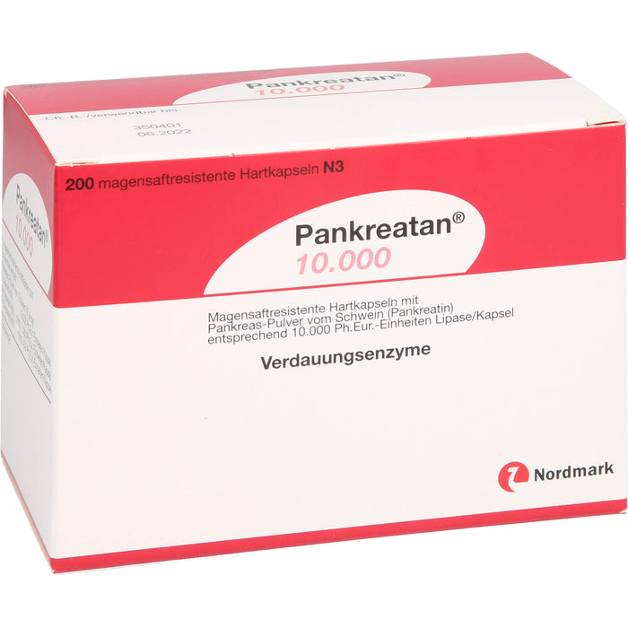 Pankreatan 10.000, Magensaftresistente Hartkapseln, 200 pc Capsules