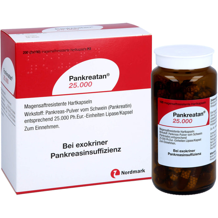 Pankreatan 25.000 Verdauungsenzyme Hartkapseln, 200 pc Capsules