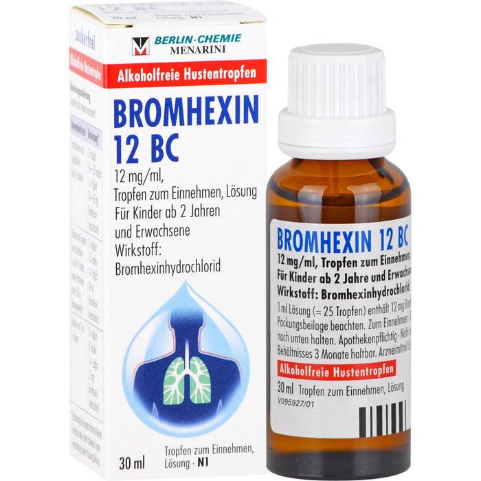 BROMHEXIN 12 BC Hustentropfen, 30 ml Solution