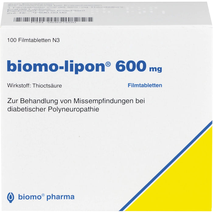 biomo-lipon 600 mg Filmtabletten, 100 pcs. Tablets