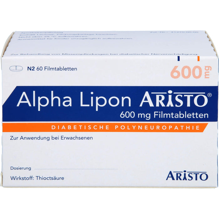 Alpha Lipon Aristo 600 mg Filmtabletten, 60 pc Tablettes