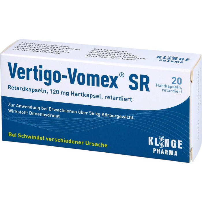 Vertigo-Vomex SR Retardkapseln bei Schwindel, 20 pc Capsules