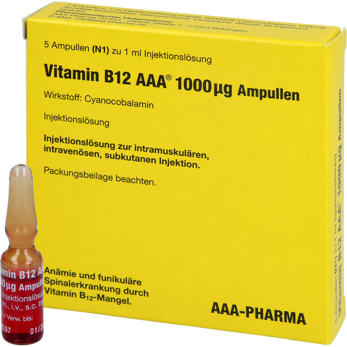 Vitamin B12 AAA 1000 µg Ampullen, 5 ml Solution