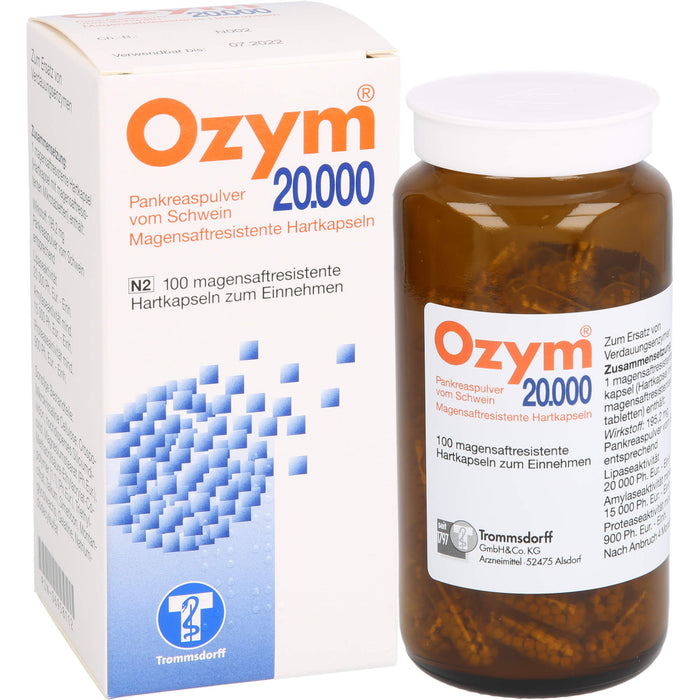 Ozym 20.000, magensaftresistente Hartkaps., 100 pc Capsules