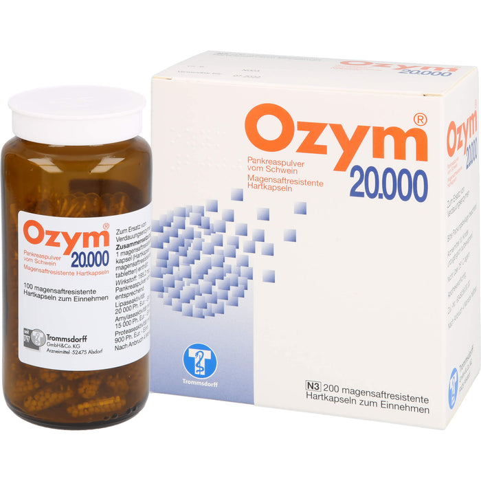 Ozym 20.000, magensaftresistente Hartkaps., 200 pc Capsules