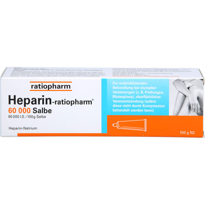 Heparin-ratiopharm 60 000 Salbe bei stumpfen Verletzungen, 100 g Ointment