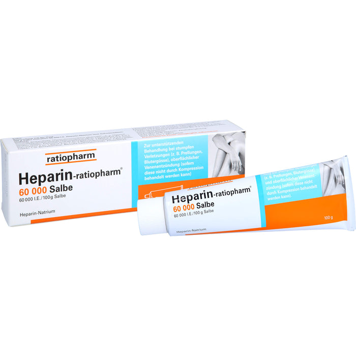 Heparin-ratiopharm 60 000 Salbe bei stumpfen Verletzungen, 100 g Salbe