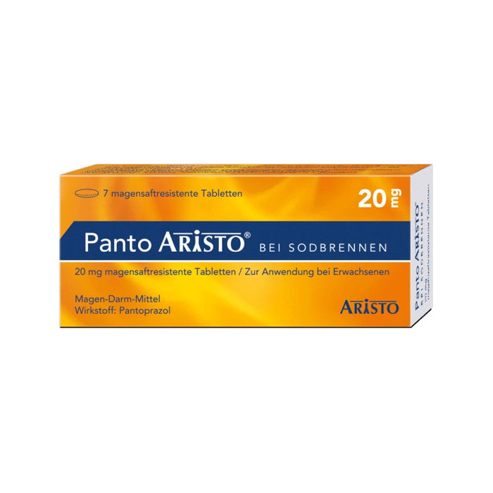 Panto Aristo 20 mg Tabletten bei Sodbrennen, 7 pcs. Tablets