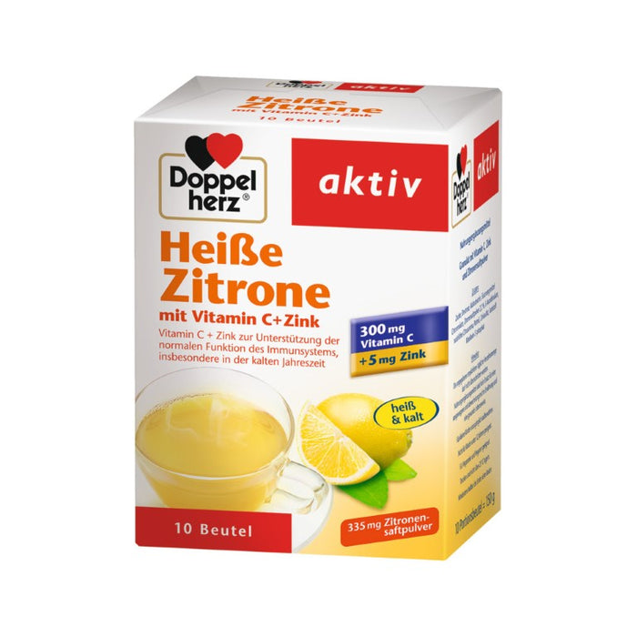 Doppelherz Heiße Zitrone Vitamin C + Zink Beutel, 10 pcs. Sachets