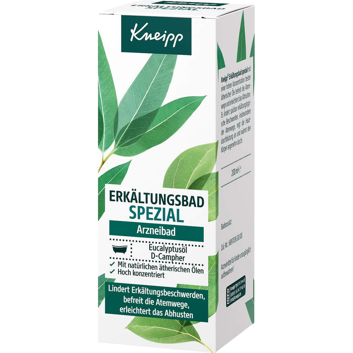 Kneipp Erkältungsbad Spezial befreit die Atemwege und erleichtert das Abhusten, 200 ml Additif pour le bain