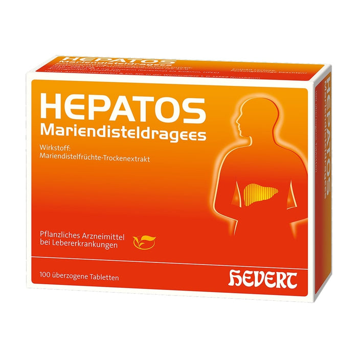 HEPATOS Mariendisteldragees Hevert, 100 pcs. Tablets